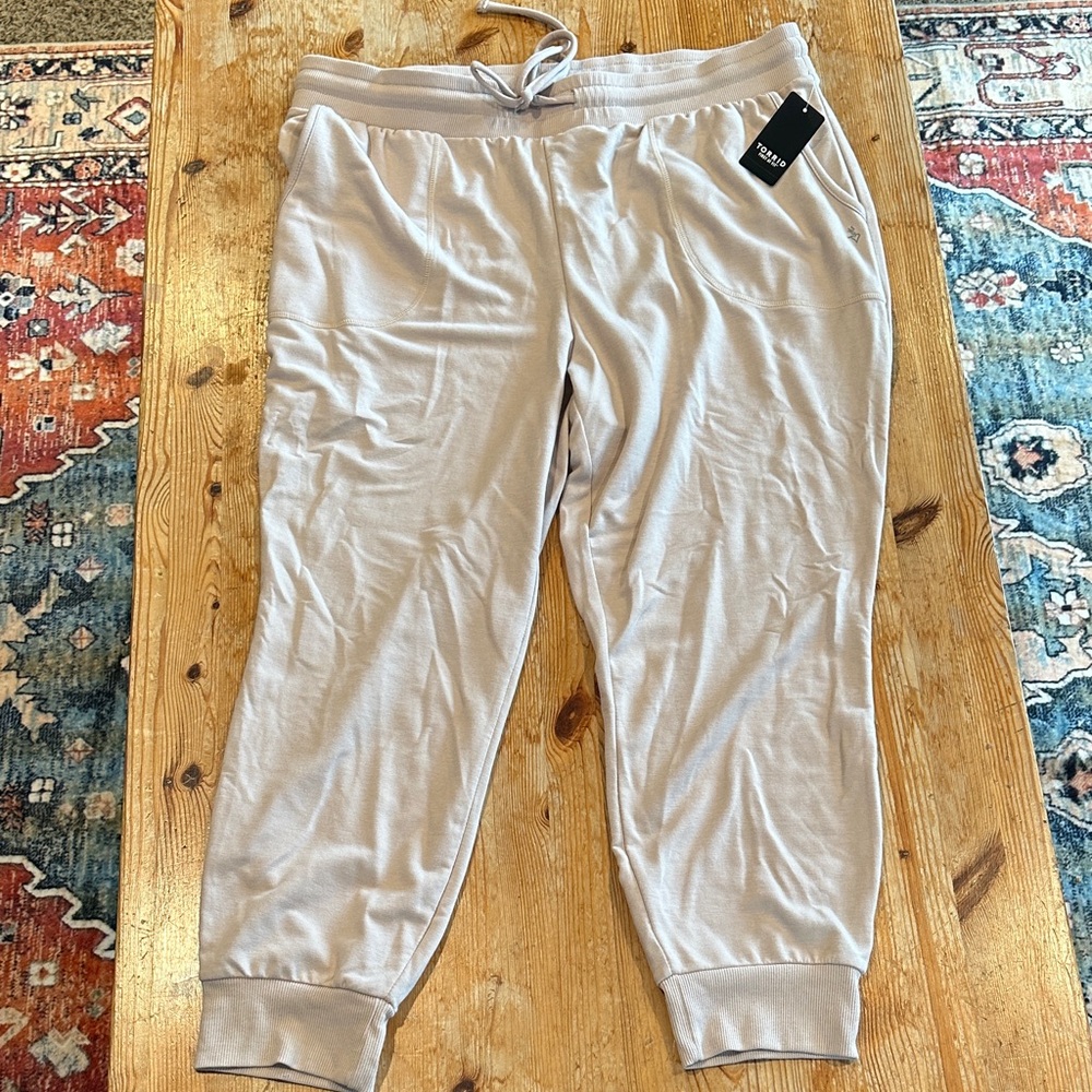 Torrid Cream Jogger Pants